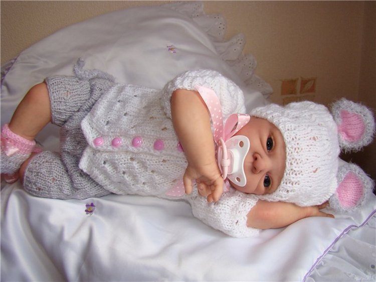 Моя "Мышка". Вязанный наряд для куклы-реборн Эмми (Сэмми А.Stoete) (фото 4)