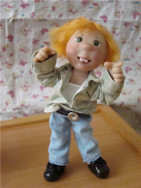 Сорванец и паинька. Мои куклы из пластики.+ мастер-класс