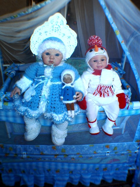 Снегурочка реборн Лола и веселый снеговик Ларс