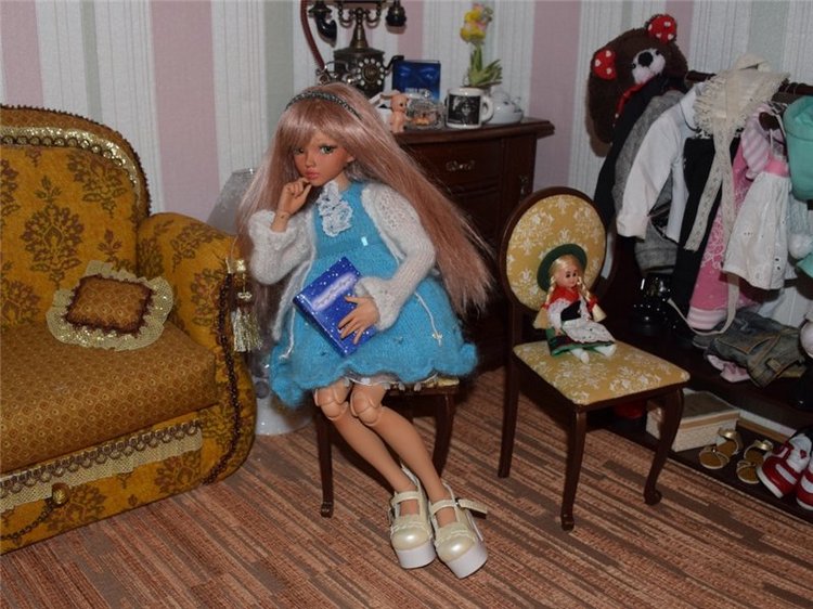 Распаковка MiniFee Chloe от Fairyland, а также сравнительные фото других бжд кукол мсд формата, проживающих у нас (фото 7)