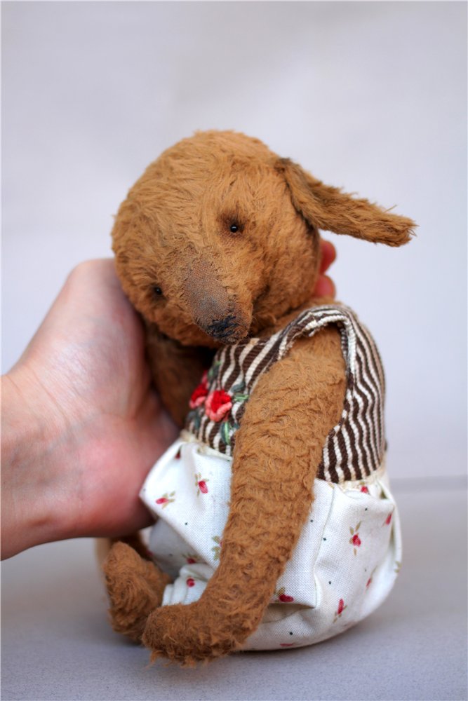 Собачка Тося, авторская игрушка ручной работы Татьяны Матляк