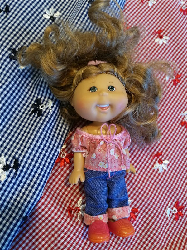 Весенний коллаж тканей — Куклы Cabbage Patch Kids (Капустки): винтаж 80