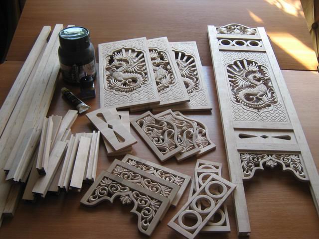 Эксклюзивная резная ширма (фото 6)