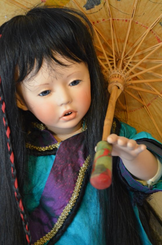 Образ "леди Равен" в куклах. Фарфоровая кукла - японочка RAVEN от Donna RuBert
