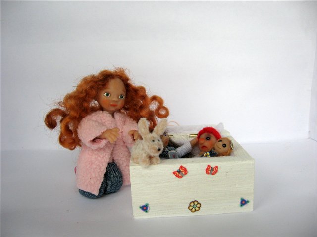 Мини кукла рыжик для кукольного дома