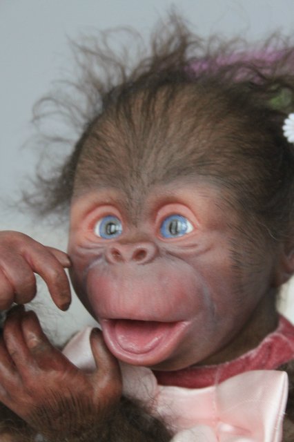 Манюня - обезьянка реборн Элины Кудрявцевой