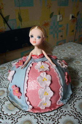 Кукла Барби торт (пошаговый рецепт с фото)