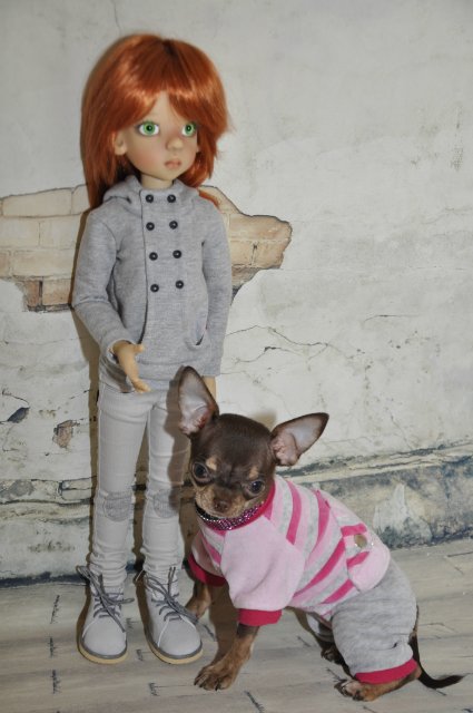 Лайла (Кайе Виггз) с Феней (чишечка). Надеюсь, что любителей собачек на сайте также много, как и поклонников кукол от Кайе