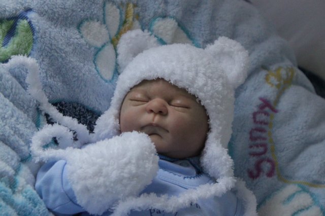 Спящий малышок Жульенчик. Куколка реборн Вишни Виктории