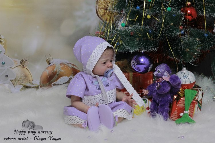 Моё предновогоднее чудо, моя Карлотта. Кукла реборн Олеси Венгер (фото 3)