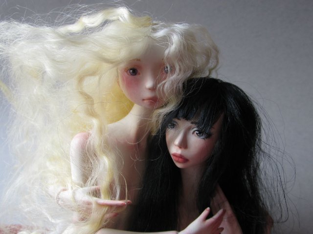 Малышка Хагу и ее сестренки. Шарнирные авторские куклы (фото 10)