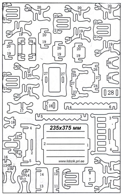 Мебель для кукол, чертежи (фото 5)
