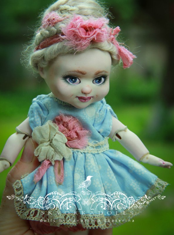 Фарфоровая кукла Бобо - маленькая принцесса (фото 4)