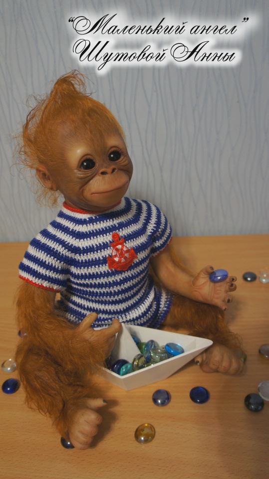 Орангутанчик Смайлик. Кукла-реборн Шутовой Анны (фото 5)