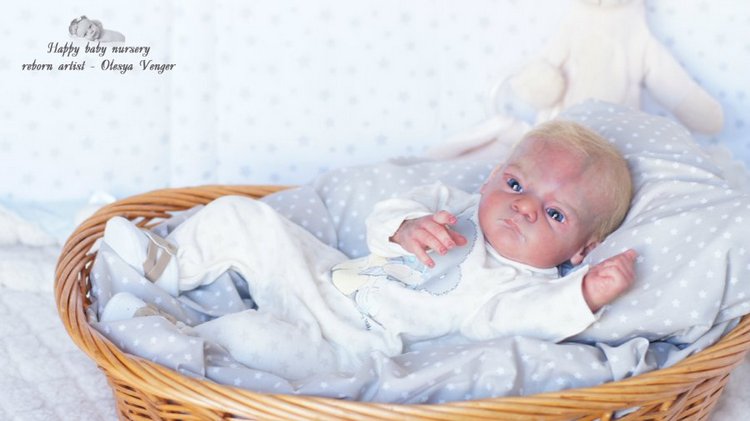 Златовласый малыш с глазами цвета незабудок. Мой Максюша, кукла реборн Олеси Венгер