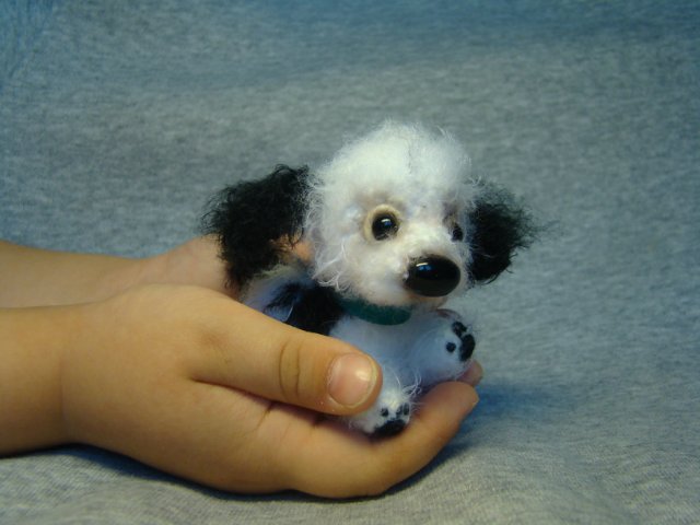 Пёса моя песа, лапа моя лапа.. Авторская игрушка валянием Ольги Чернухо