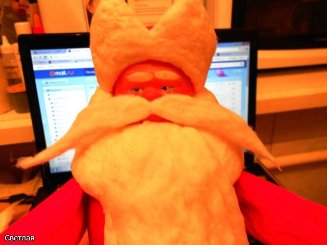 Реставрация антикварной новогодней игрушки из ваты. Снегурочка и Дед Мороз. +БОНУС, папье маше из ваты