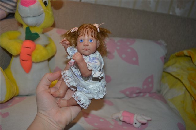 Любопытная ООАК малышка для Виктории. Авторская кукла Медведевой Ольги