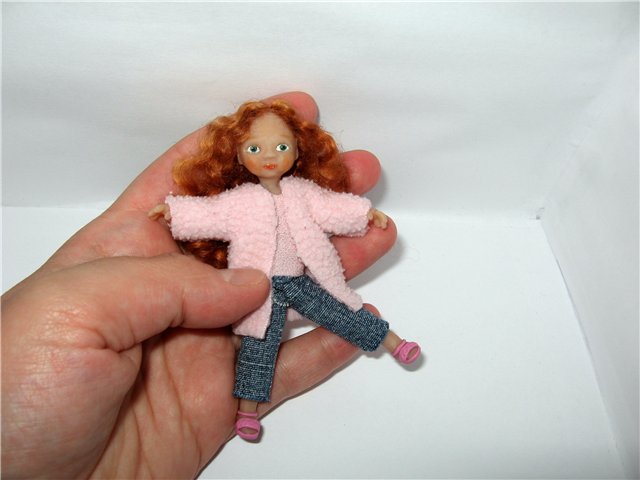 Мини кукла рыжик для кукольного дома (фото 6)