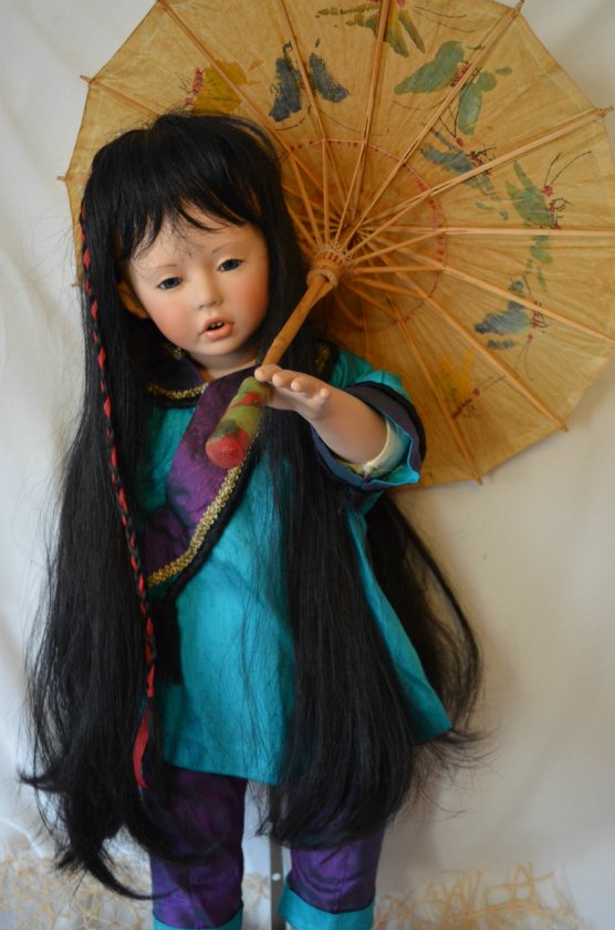 Образ "леди Равен" в куклах. Фарфоровая кукла - японочка RAVEN от Donna RuBert