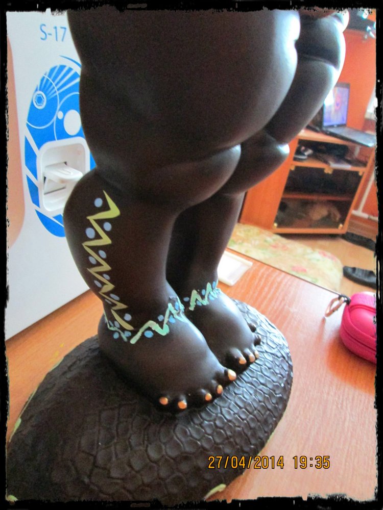 Гипсовый Негритенок — Фарфоровые статуэтки и фигурки: винтаж