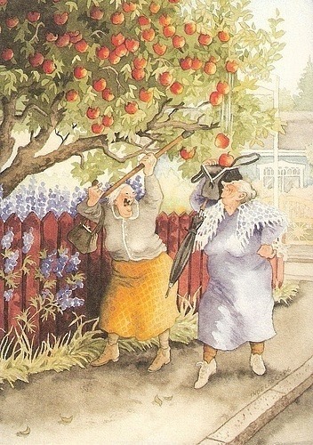 Страшно стареть или веселая старость. Открытки финской художницы Inge Löök (фото 3)