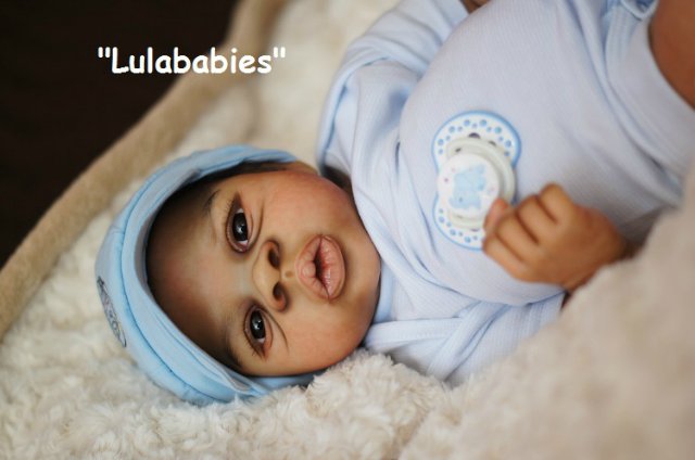 Афро-реборненочек истинный мальчишка Асриель Asriel прототип Беаты Вежбицки, Польша (фото 6)