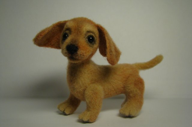 Таксик. Авторская игрушка валянием Ольги Чернухо (фото 5)