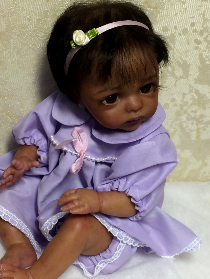 Малютка мулаточка. Кукла реборн Наталии Коноваловой