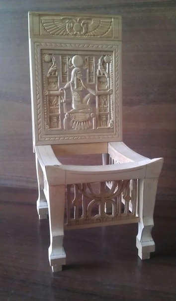 Эксклюзивная кукольная мебель.Трон Тутанхамона (фото 3)