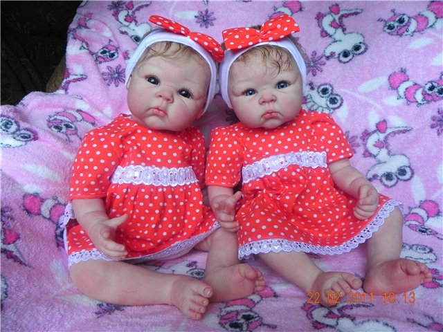 Двойняшки Маша и Полинка.Куклы-реборн Преображенской Светланы