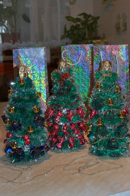 Ёлочное шампанское... Подарочки своими руками