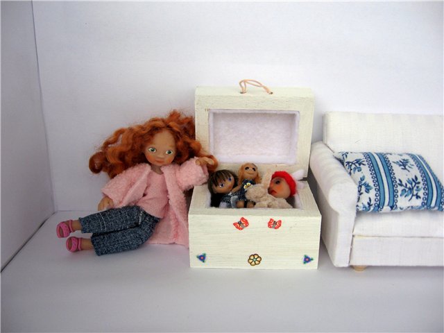 Мини кукла рыжик для кукольного дома