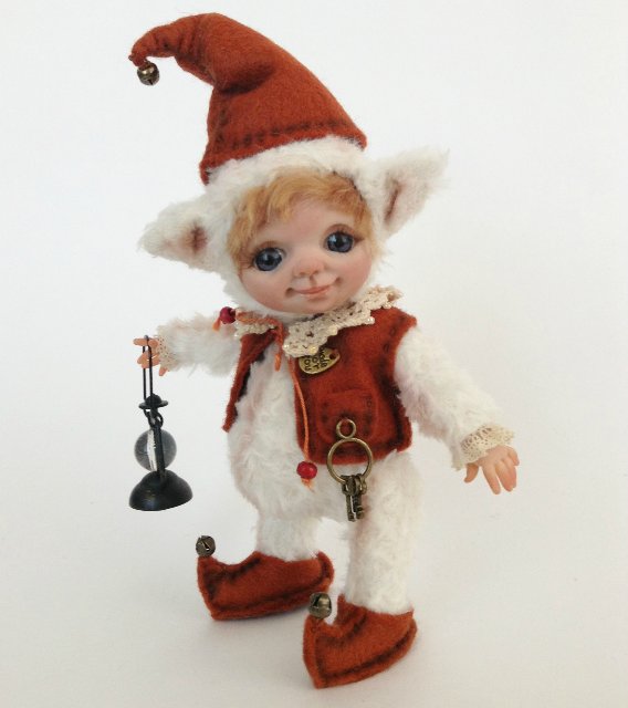 Рождественские эльфики. Авторские куклы тедди долл Анны Добряковой