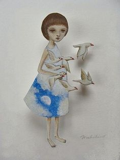 Удивительные бумажные куклы японской художницы Maki Hino (фото 10)