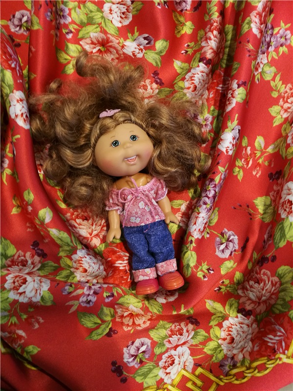 Весенний коллаж тканей — Куклы Cabbage Patch Kids (Капустки): винтаж 80