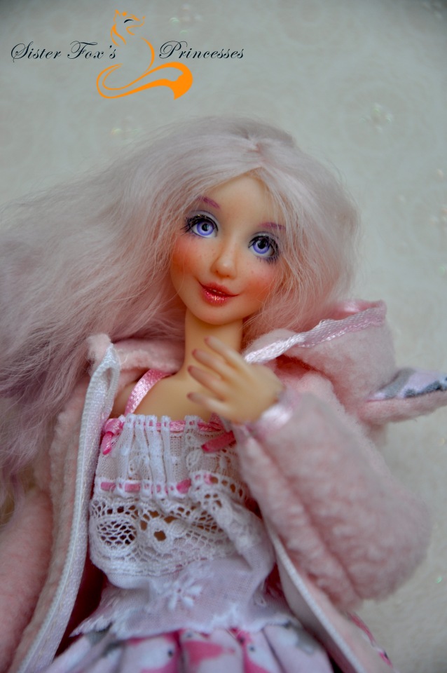 Розовая Лиса. Авторская шарнирная кукла SisterFox (фото 7)