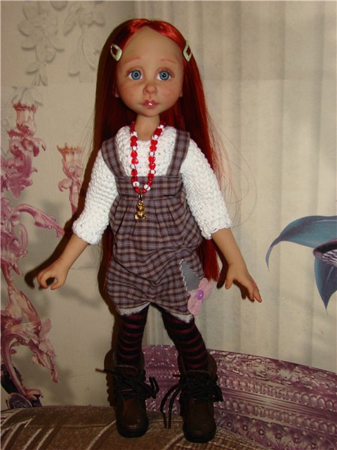 Девочка с собачкой. Авторская кукла Кондрашовой Ирины