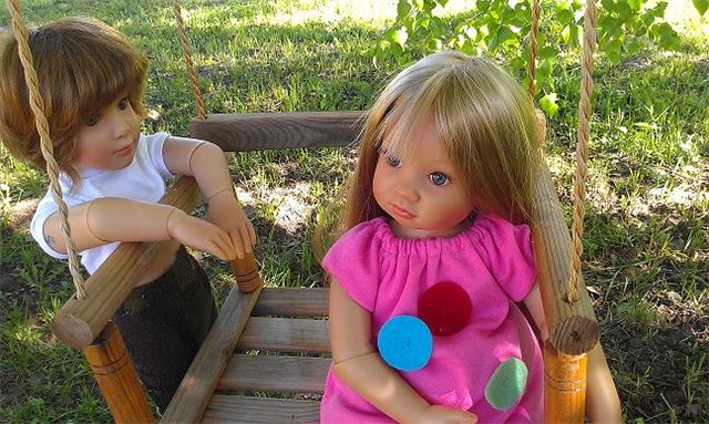 Как Лиза и Мишка отдыхали на даче. Куклы Kidz' n Cats