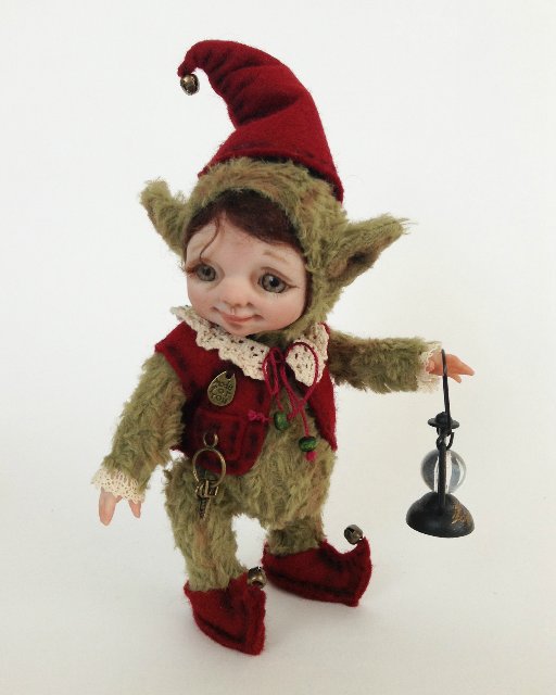 Рождественские эльфики. Авторские куклы тедди долл Анны Добряковой (фото 4)