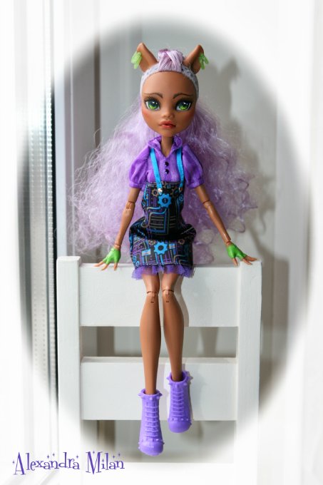 Клодин вульф МАСКАРАД OOAK. Кукла Монстер Хай (фото 3)