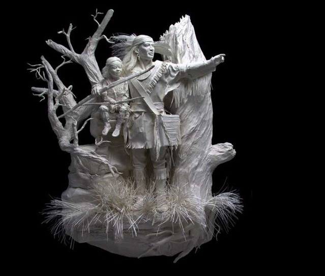 Живые композиции из бумаги от Аллена и Пэтти Экман, Allen and Patty Eckman