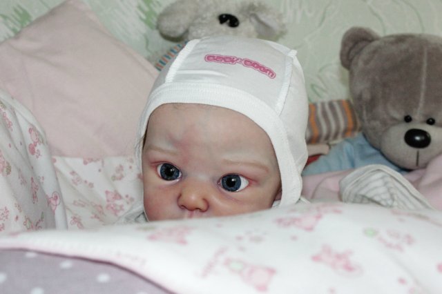 Мои маленький большеглазик, кукла реборн Беспаловои Жанны