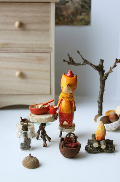 Игрушки из дерева Аси Катечкиной, kotyasya