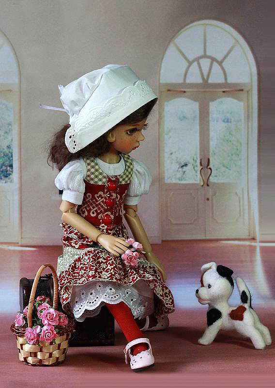 Мона в красном — Куклы Kaye Wiggs (Кайе Виггс): авторские BJD (БЖД) (фото 5)