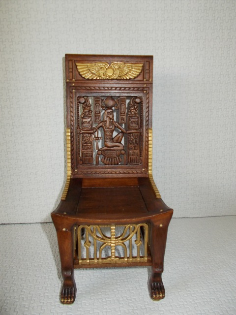 Эксклюзивная кукольная мебель.Трон Тутанхамона (фото 8)