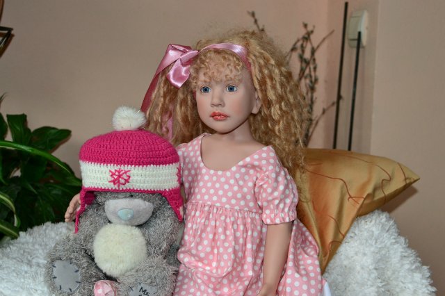 Платье в горошек. Коллекционная кукла Zwergnase, Eugenia (фото 7)