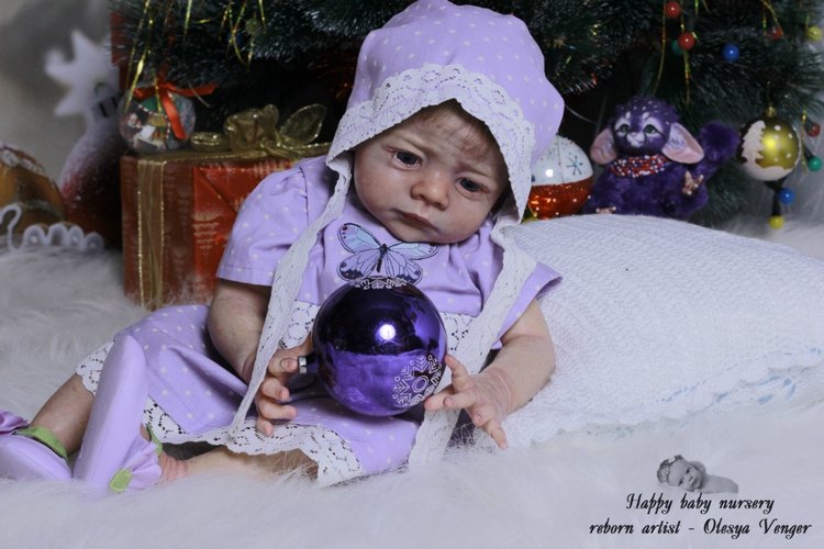 Моё предновогоднее чудо, моя Карлотта. Кукла реборн Олеси Венгер (фото 9)