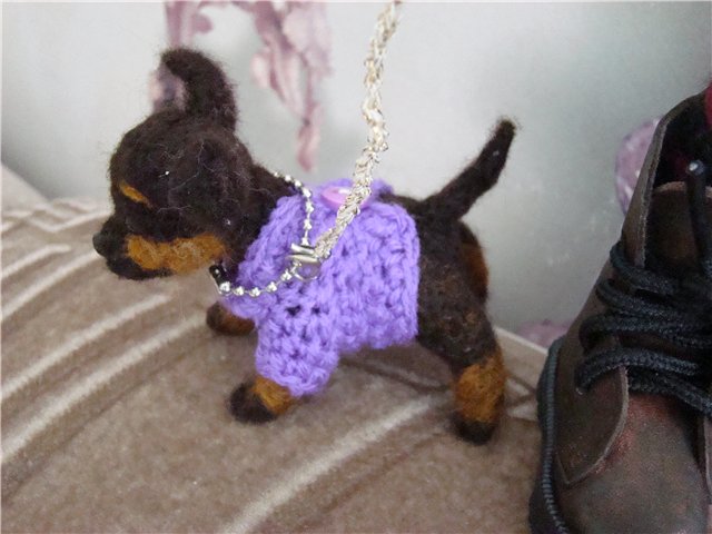 Девочка с собачкой. Авторская кукла Кондрашовой Ирины (фото 7)