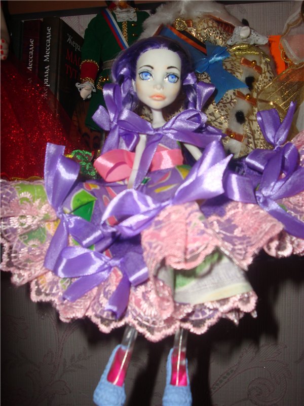 Мой первый ООАК Monster High или преображение Спектры в Фиалку